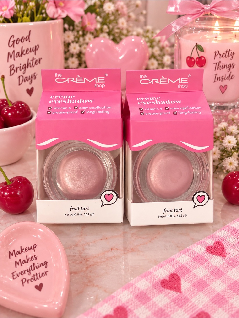 The Crème Shop Fruit Tart Crème Eyeshadow Duo 2-Pack NEW